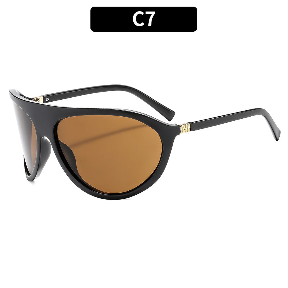 Trendy Women's Oversized Sunglasses Stylish Cat-Eye UV400 Protection