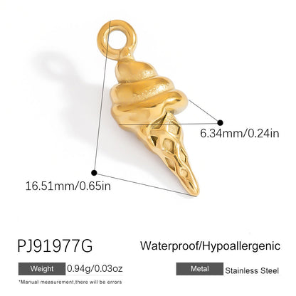 Stainless Steel DIY Enamel Pendant Accessories - 18K Gold Color Retention