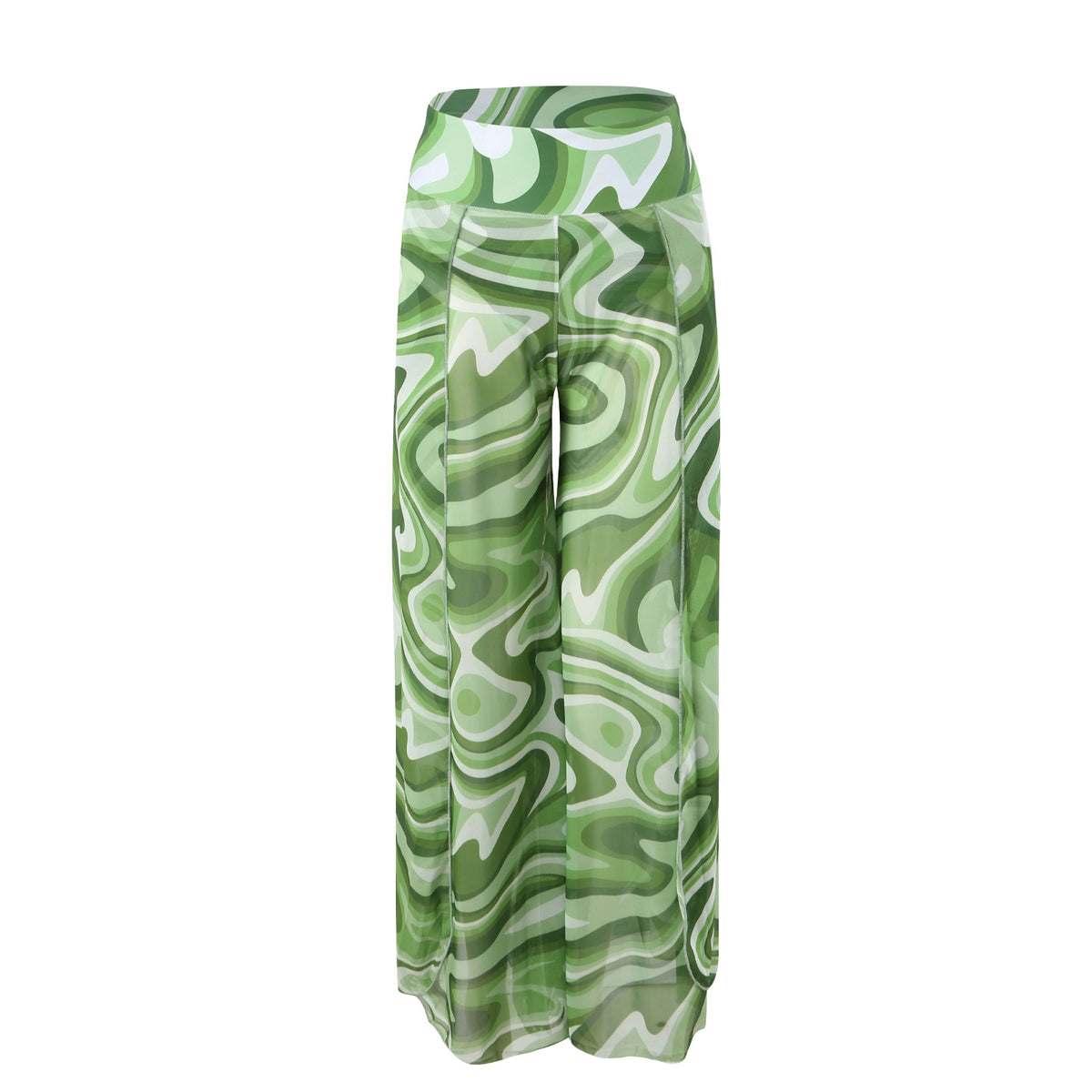 Women'S Bikini Set With Printed Pants - Polyester Fabric