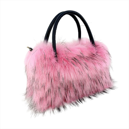 Fluffy Faux Fur Large Capacity Tote Handbag