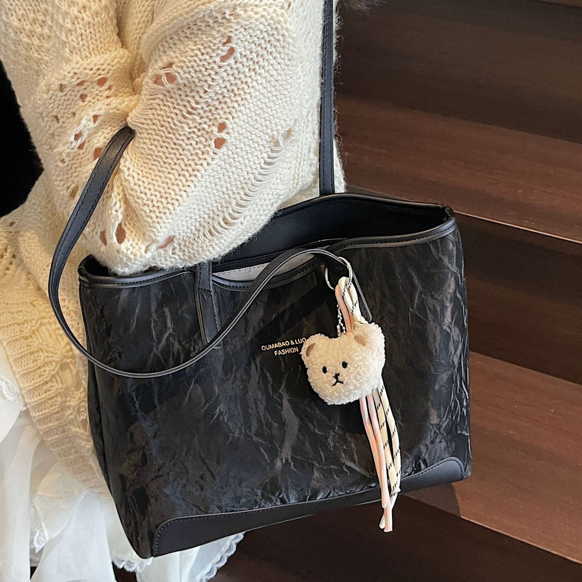 Vintage Style Large Capacity Tote Bag for Women