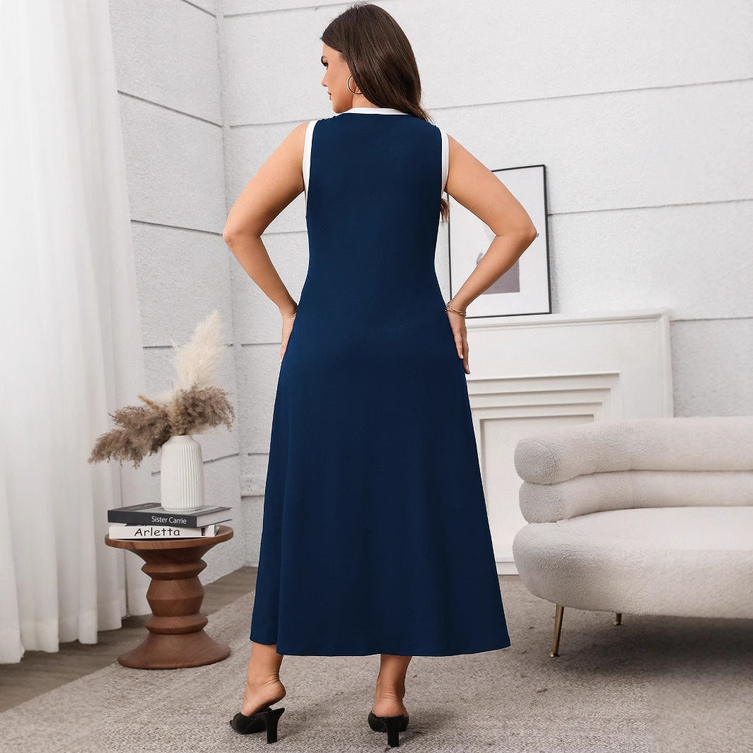 Elegant Casual Maxi Dress With Abstract Print