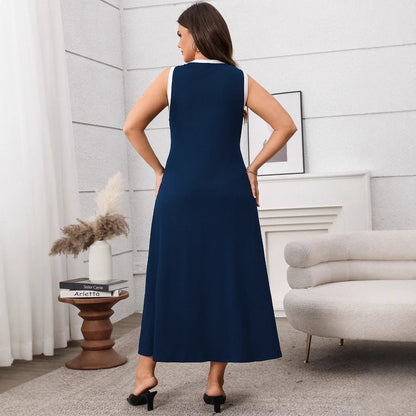 Elegant Casual Maxi Dress With Abstract Print