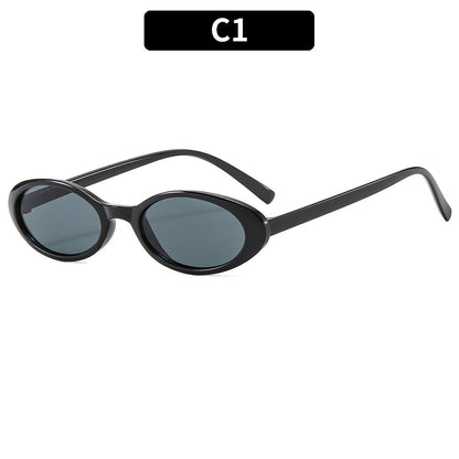 Retro Vintage Oval Sunglasses Stylish PC Frame Sunglasses