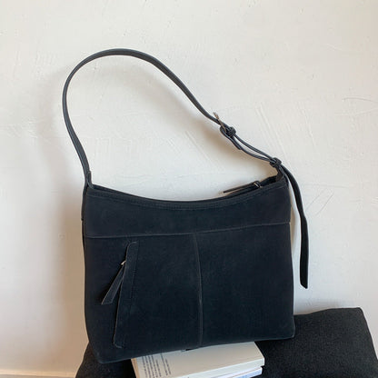 Vintage Style Casual Tote Bag Large Capacity PU Shoulder Bag