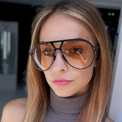 Trendy Oversized Square Sunglasses with UV400 Protection