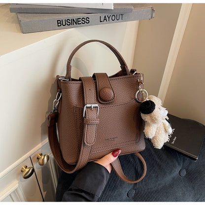 Trendy Bucket Bag Casual PU Tote Bag for Daily Use