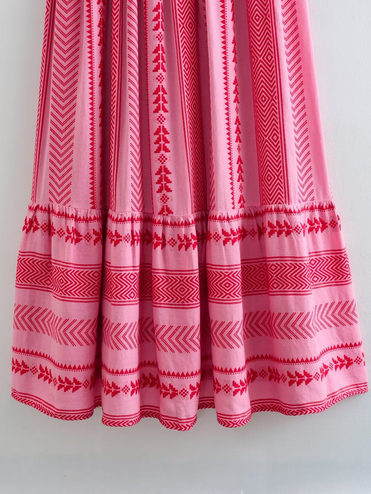 Elegant Printed String Maxi Dress