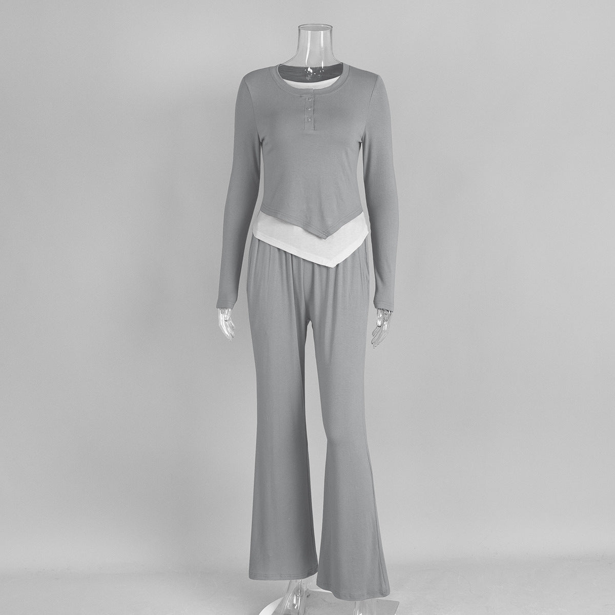 Lazy Color Block Pajama Set for Women