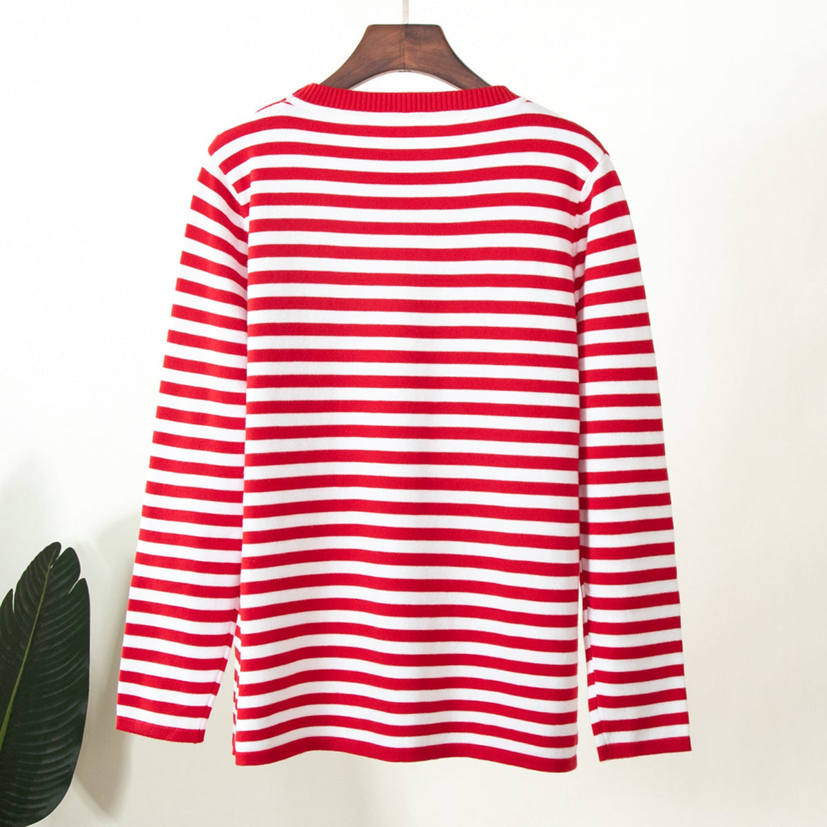 Classic Striped Knit Sweater for Women