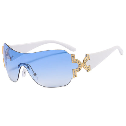 Y2K Style Oversized Rhinestone Sunglasses Trendy Fashion Eyewear