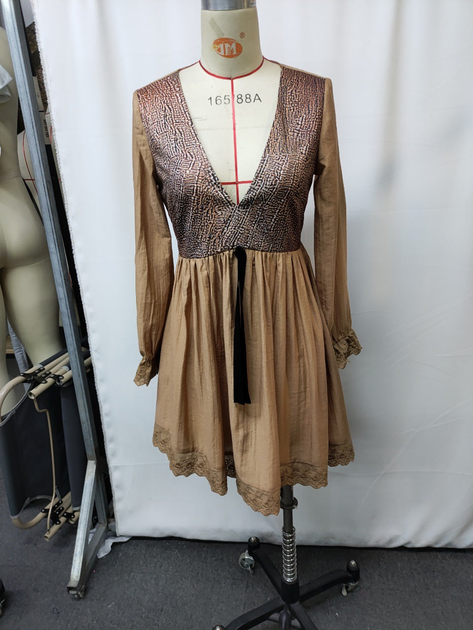 Bohemian Floral Print Long Sleeve Vintage Dress