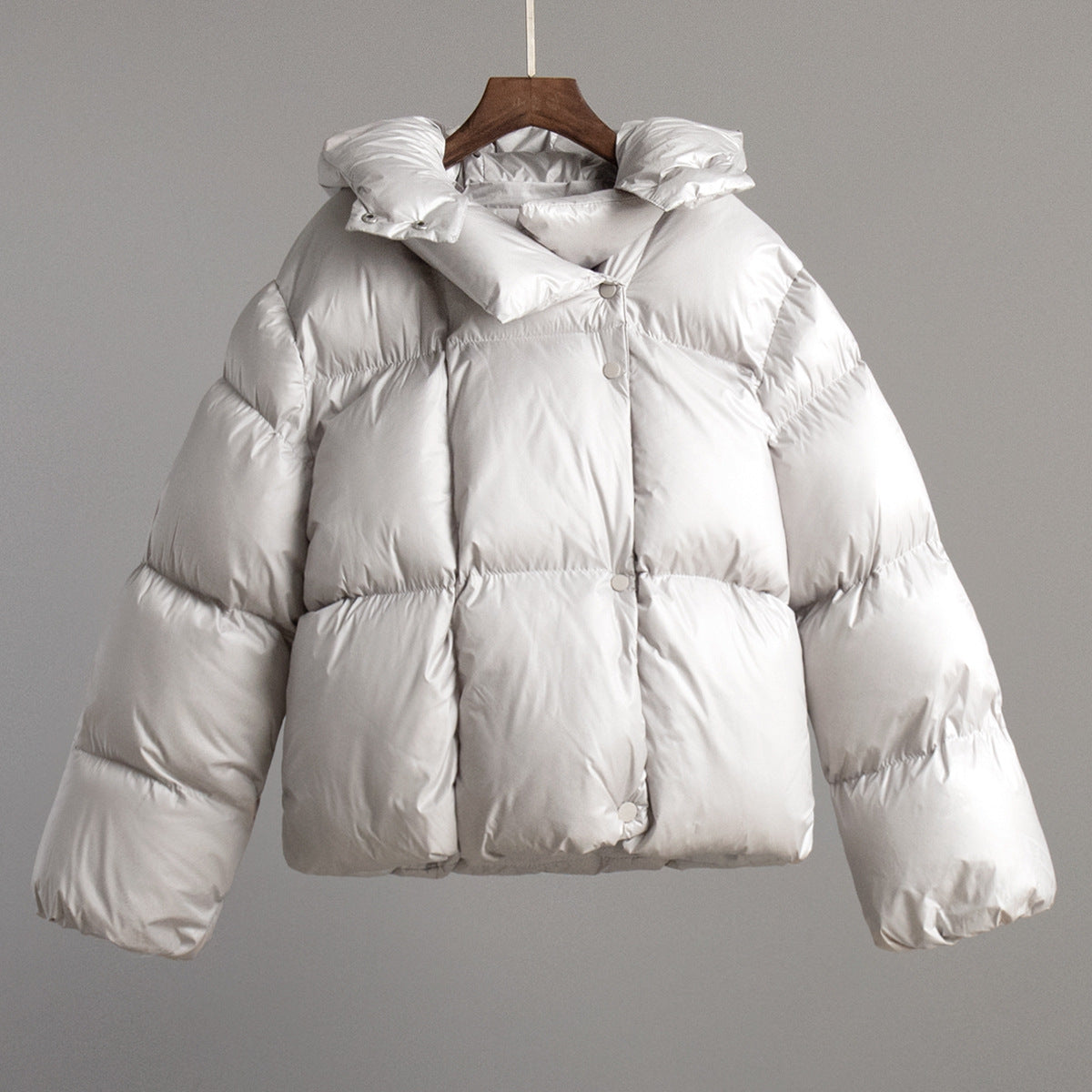 Trendy Hooded Cotton Puffer Jacket Casual Streetwear