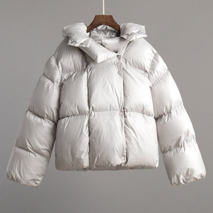 Trendy Hooded Cotton Puffer Jacket Casual Streetwear
