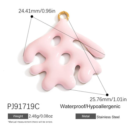 DIY Gradient Butterfly Flower Stainless Steel Pendants