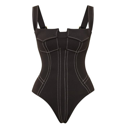 Strap One Piece Swimweat Split Cover