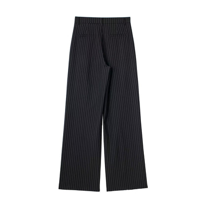 Casual High Waisted Pleated Loose Dress Pants