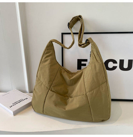 Casual Nylon Tote Quilted Crossbody Bag