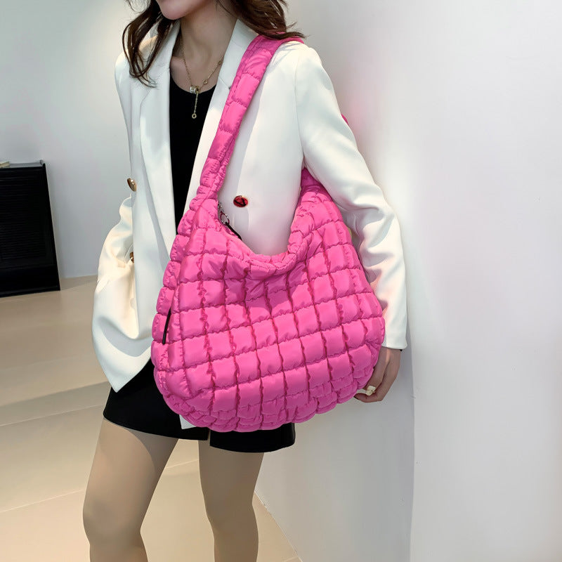Solid Color Cloud Bag Large Capacity Shoulder Bag