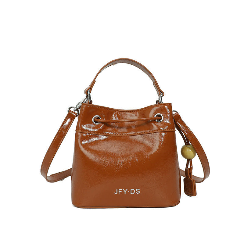 Trendy Bucket Bag Stylish Multi-Color PU Tote