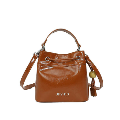 Trendy Bucket Bag Stylish Multi-Color PU Tote
