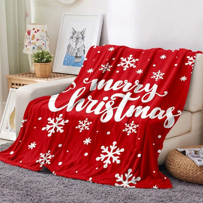 Soft Christmas Reindeer Warm Throw Blanket