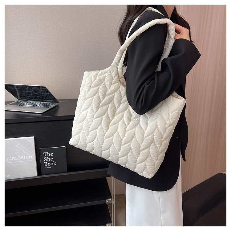Simple Solid Color Casual Shoulder Bag