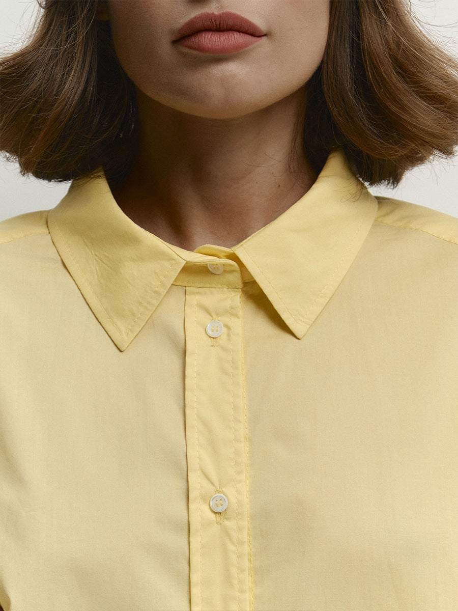 Comfortable Casual Yellow Cotton Shirt for Women