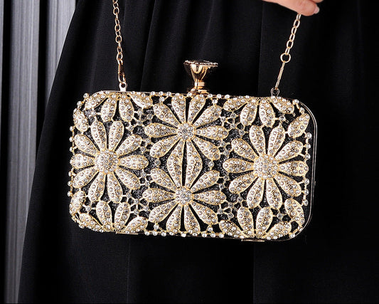 Fashionable Evening Clutch with Rhinestones