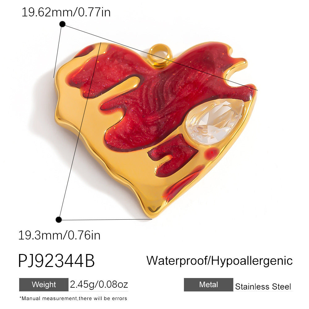 Stylish Ocean-Themed Stainless Steel DIY Pendant Heart Fish Charm