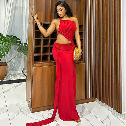 Sleeveless Asymmetrical Bodycon Dress