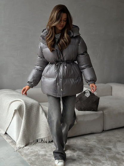 Hooded Zipper Cotton Jacket Slim Fit Casual Coat