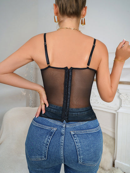Sheer Lace Cami Top With Floral Design For Easter