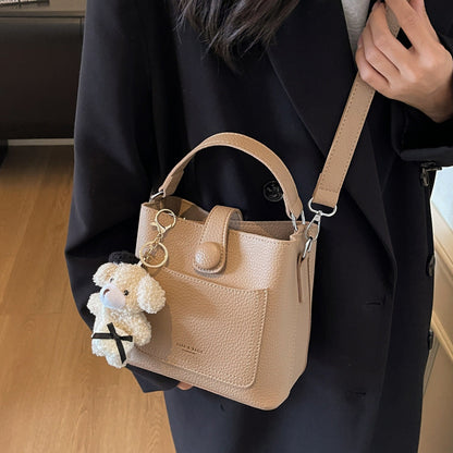Trendy Bucket Bag Casual PU Tote Bag for Daily Use