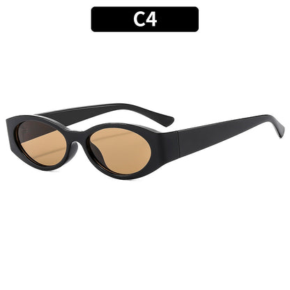Trendy Oval Frame Sunglasses UV400 Protection for Unisex