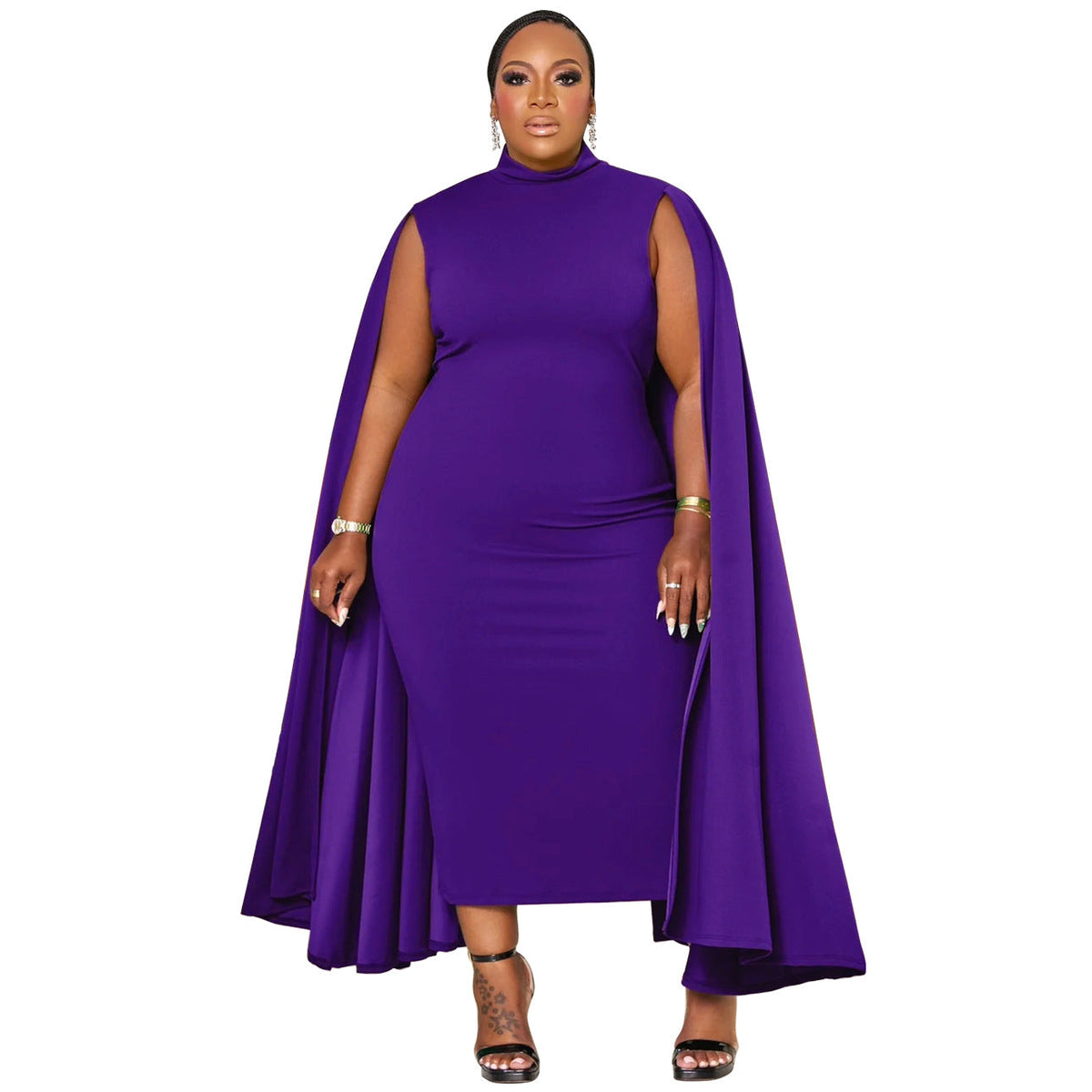 Bodycon Dress With Ruffle Sleeves Casual Elegant Style