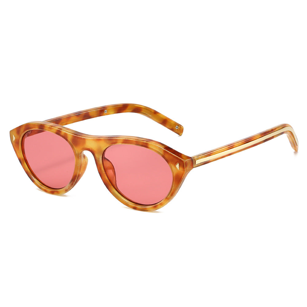 Cat Eye Oval Sunglasses Trendy UV400 Protection