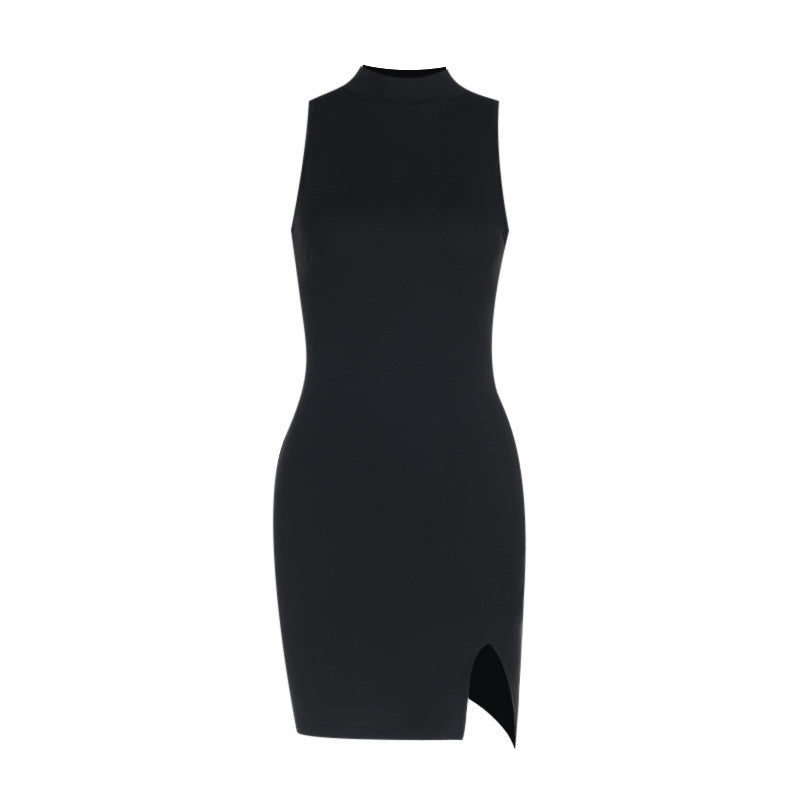 Elegant Sleeveless Bodycon Dress with Side Slit
