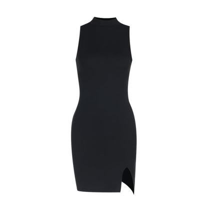 Elegant Sleeveless Bodycon Dress with Side Slit
