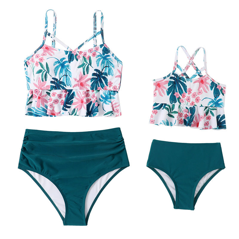 Matching Bikini Swimwear Set For Mothers And Daughters