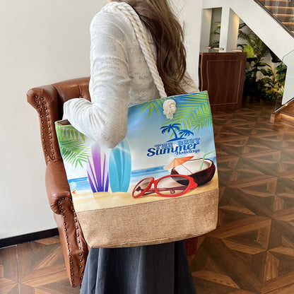 Spacious Beach Tote Bag Fashionable Travel Shoulder Bag