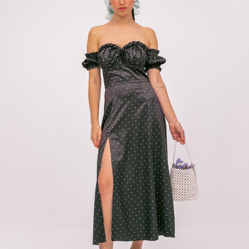 Floral Print Cold Shoulder Maxi Dress Elegant Casual Style