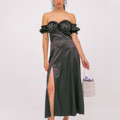 Floral Print Cold Shoulder Maxi Dress Elegant Casual Style
