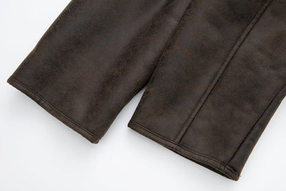 Oversized Plush Faux Suede Winter Coat