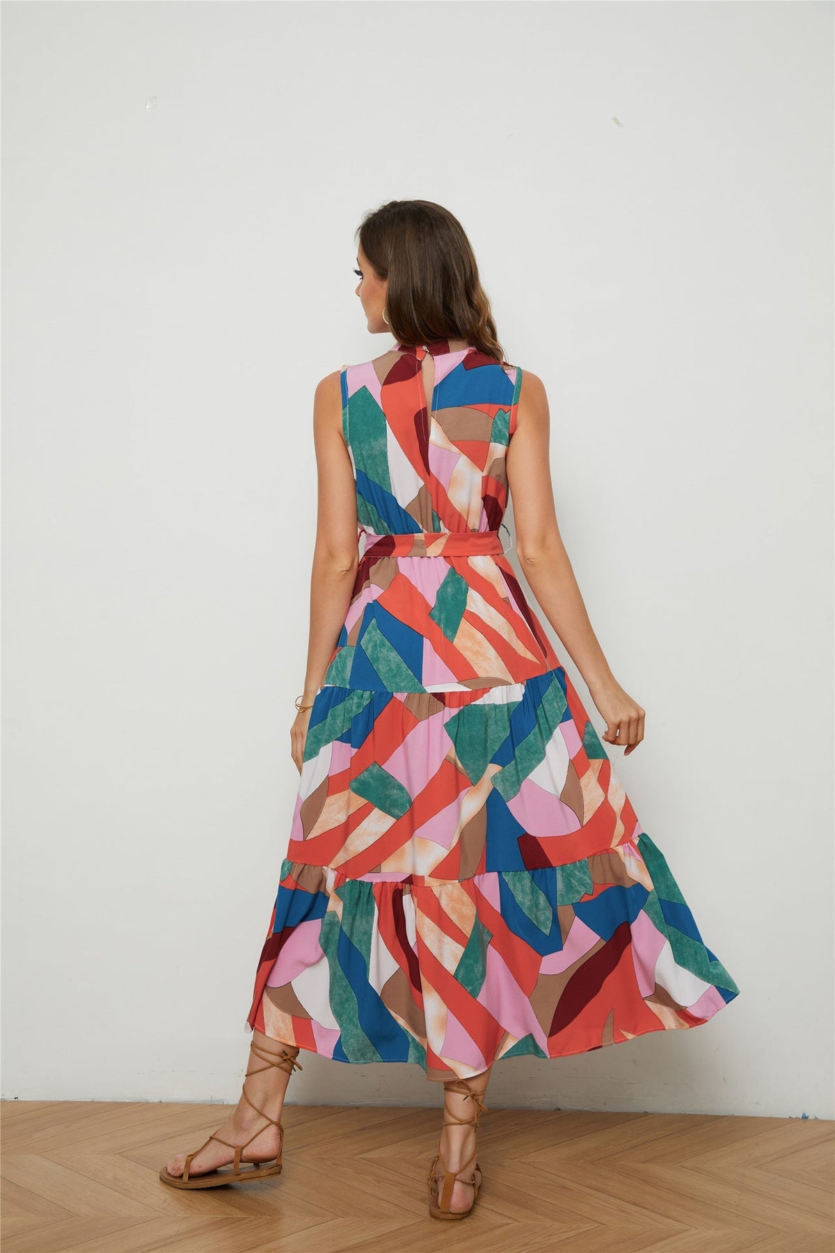 Floral Sleeveless Fresh Swung Dress