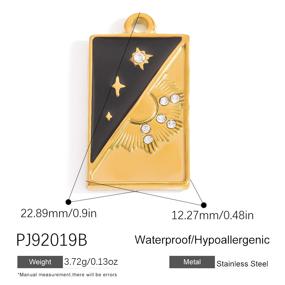 Stylish Ocean-Themed Stainless Steel DIY Pendant Heart Fish Charm