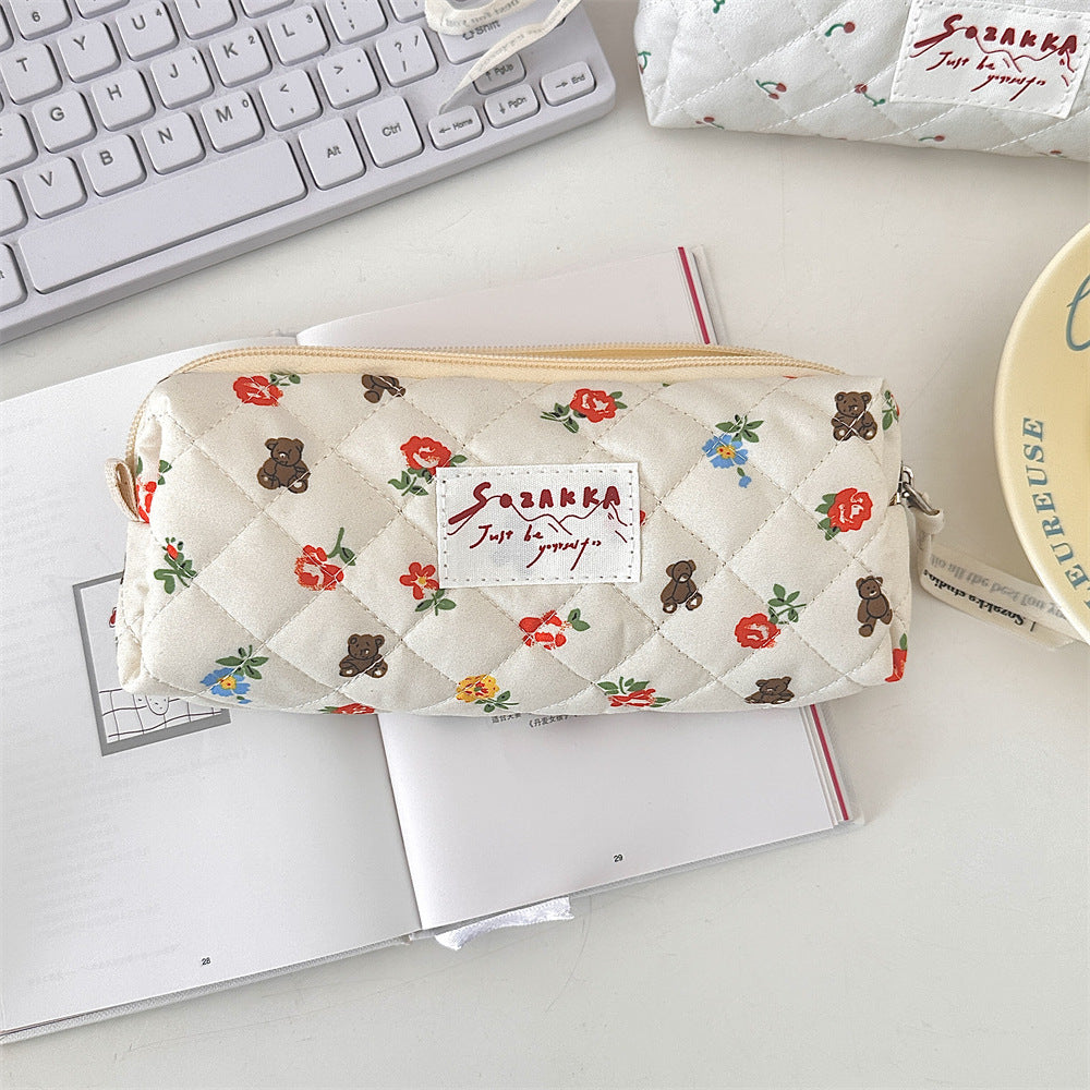 Cute Floral Print Make Up Bag