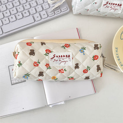 Cute Floral Print Make Up Bag