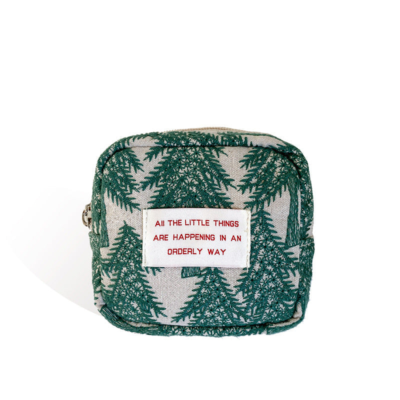 Mini Tree Embroidered Card Cases Wallets