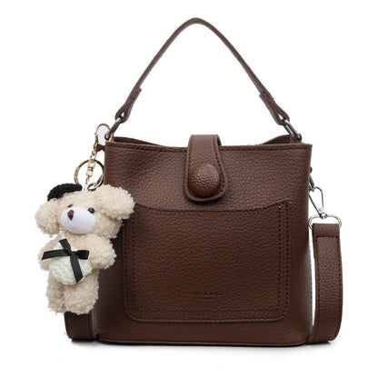 Trendy Bucket Bag Casual PU Tote Bag for Daily Use